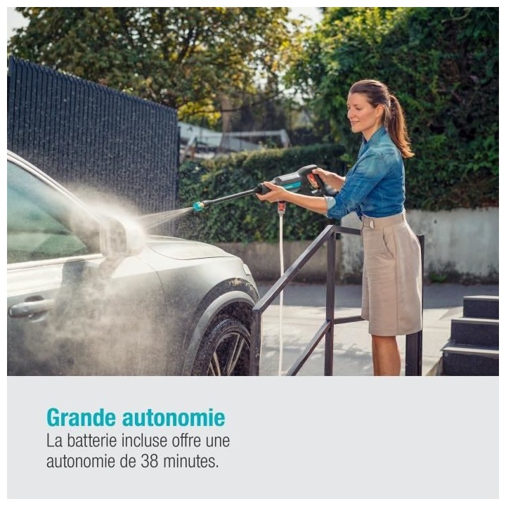 Nettoyeur moyenne pression GARDENA AquaClean 24 / 18V P4A - Batterie 1