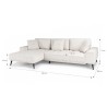 Canapé d'angle gauche convertible GOMERA - 4 places - Tissu beige - Contemporain - L291 x P168 x H71 cm