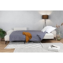 Canapé d'angle gauche convertible GOMERA - 4 places - Tissu beige - Contemporain - L291 x P168 x H71 cm