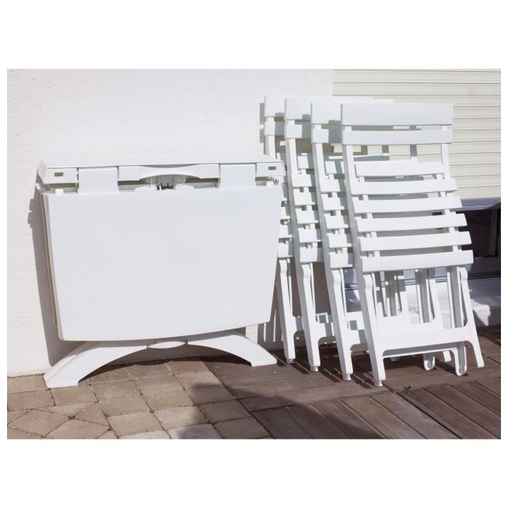 GROSFILLEX Chaise pliante Miami - Blanc