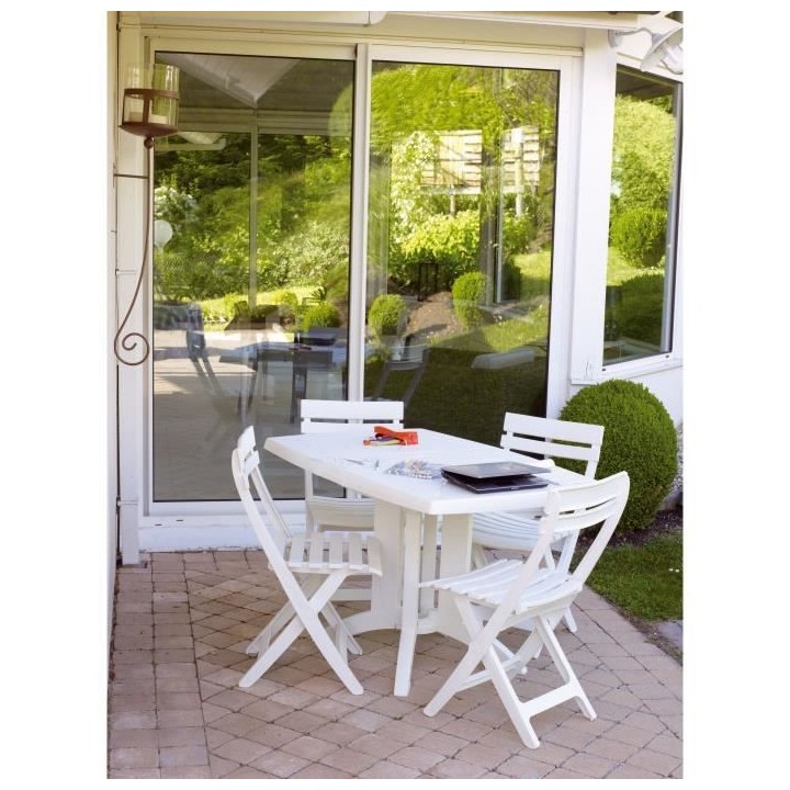 GROSFILLEX Chaise pliante Miami - Blanc