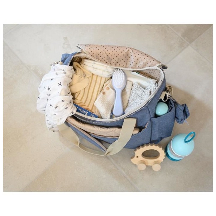 BEABA Sac a langer Sydney II, Modulable, Grande contenance, Rangements