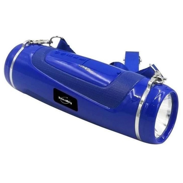 ENCEINTE LUMINEUSE TORCHES BLUETOOTH BLEU - INOVALLEY - HP206-BTH-C