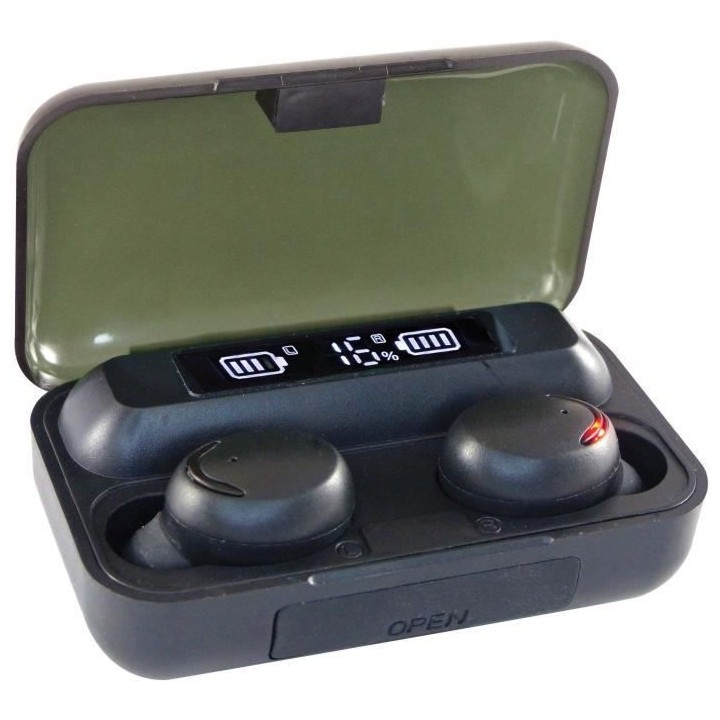 OREILLETTES STEREO BLUETOOTH ET POWER BANK NOIR - INOVALLEY - CO15-BTH