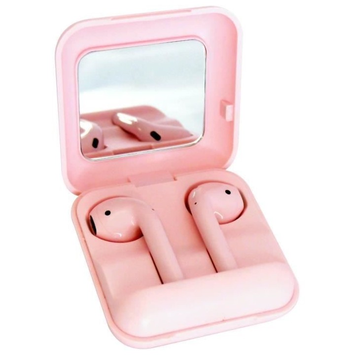 OREILLETTES STEREO BLUETOOTH ROSE - INOVALLEY - CO15-MIRROR-P