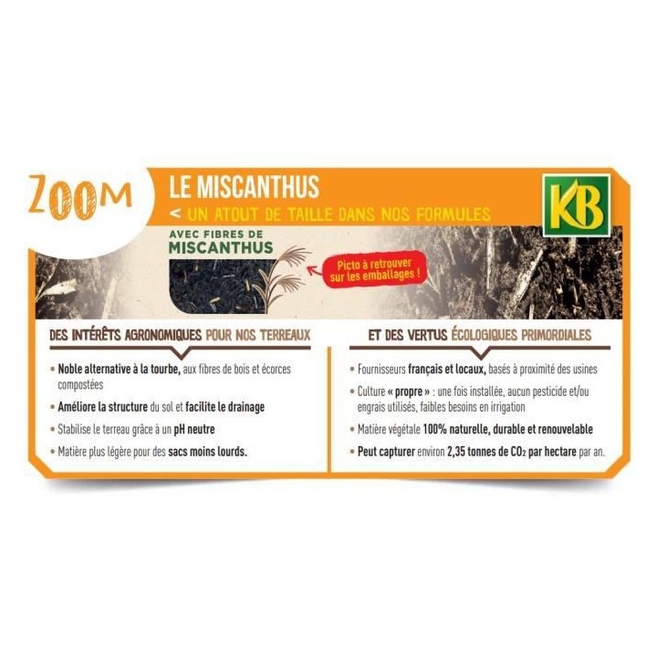 KB Terreau universel toutes plantes 50L - Formule enrichie en engrais