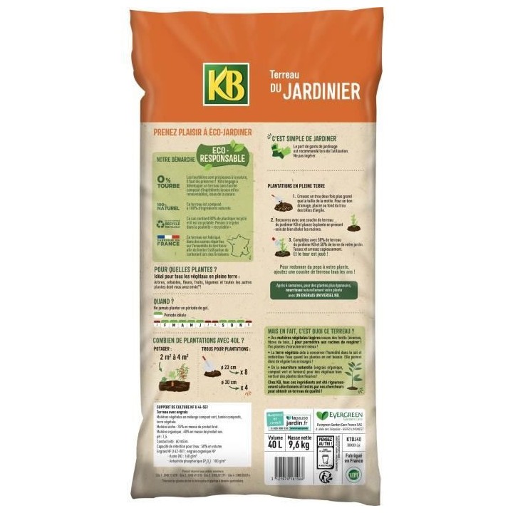 KB - Terre du jardinier UAB 40L
