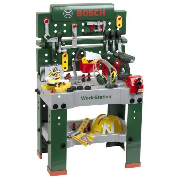 Etabli Bosch avec 81 accessoires dont une visseuse électronique et un