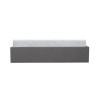 ECLIPSE Lit coffre adulte 140x190 cm - Tissu gris clair - Sommier inclus