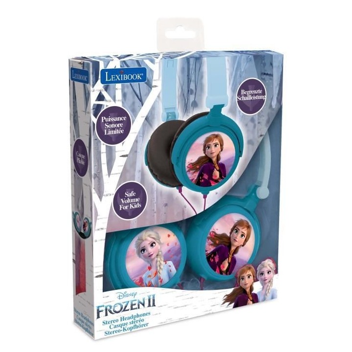 LA REINE DES NEIGES Casque stéréo enfant LEXIBOOK - pliable et ajust