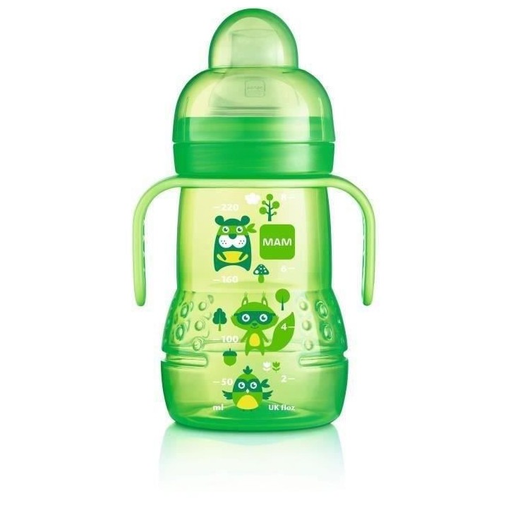 MAM Repas Biberon de Transition +4m Goutte Vert 220ml