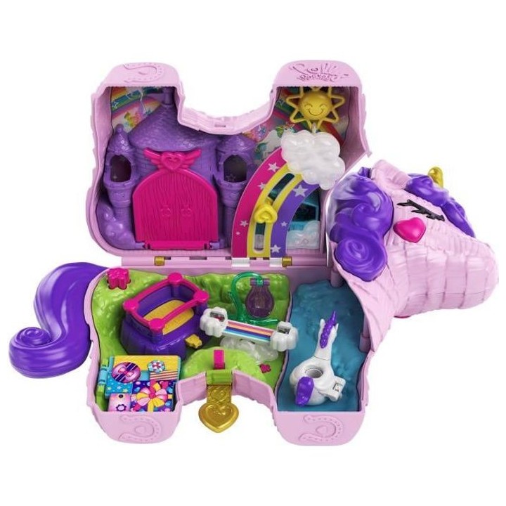 Polly Pocket - Sac Licorne Surprises - Piñata Licorne Féérique + de