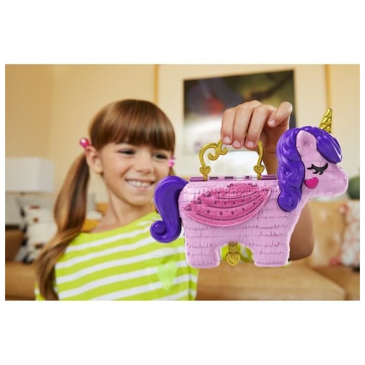 Polly Pocket - Sac Licorne Surprises - Piñata Licorne Féérique + de