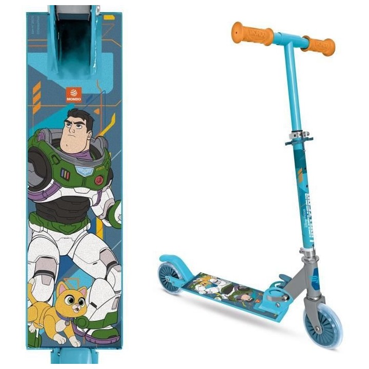 MONDO - Trottinette / Patinette 2 roues pliable - Disney - Pixar - Buz