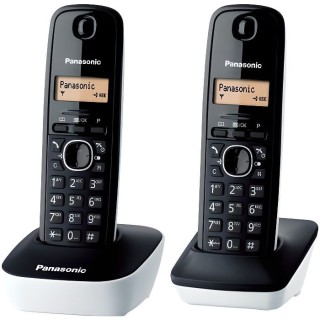 Panasonic KX-TG1612FRW Duo Téléphone Sans Fil Sans Répondeur Noir B
