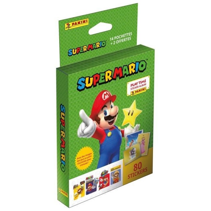 SUPER MARIO STICKERS Blister 14 pochettes + 2 pochettes offertes