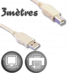 Câble USB 2.0 A mâle / Type...