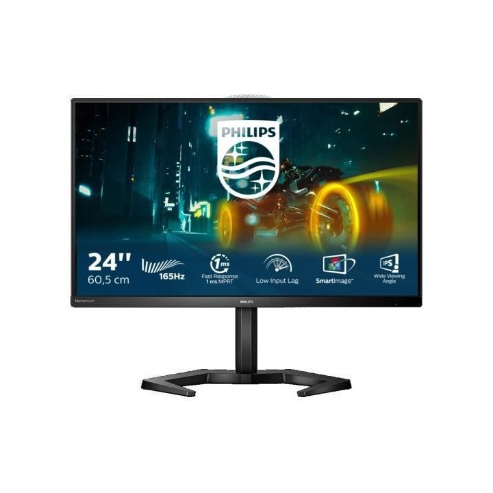 PHILIPS - Ecran Gamer 24 - 1ms - VA - FHD - 165Hz - HDMI/DP - HautParl