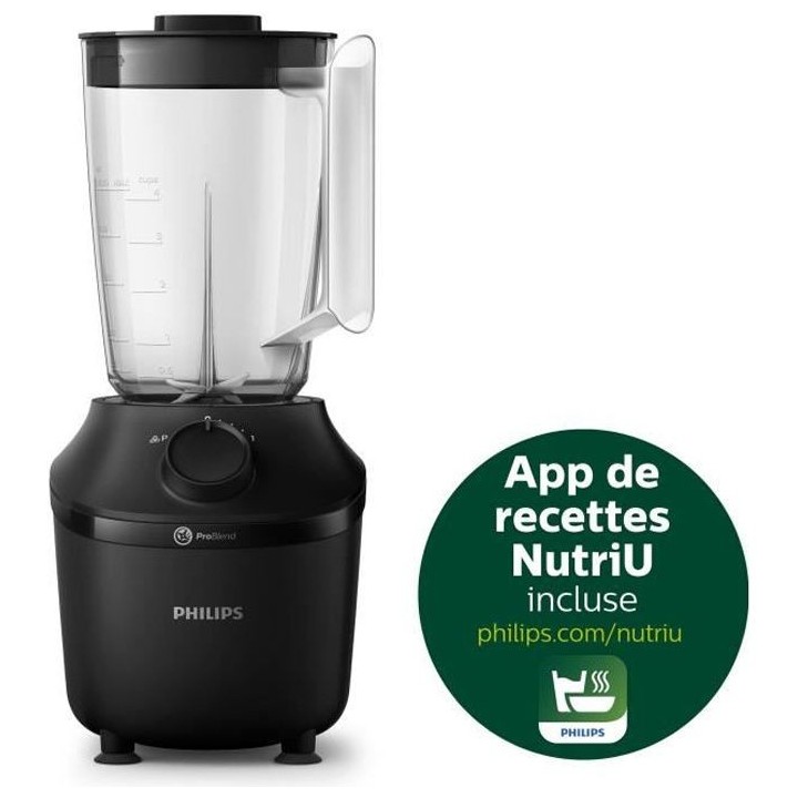 PHILIPS Blender Daily HR2041/41, 450W, 4 lames ProBlend 4, Bol plastiq