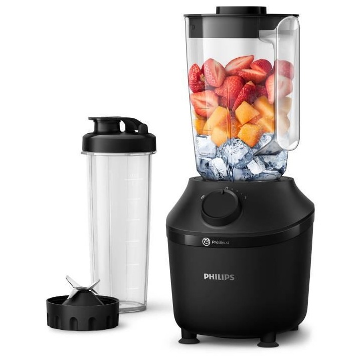 PHILIPS Blender Daily HR2041/41, 450W, 4 lames ProBlend 4, Bol plastiq