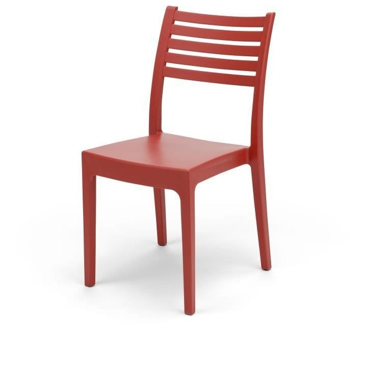Lot de 4 chaises de jardin OLIMPIA ARETA - 52 x 46 x H 86 cm - Rouge