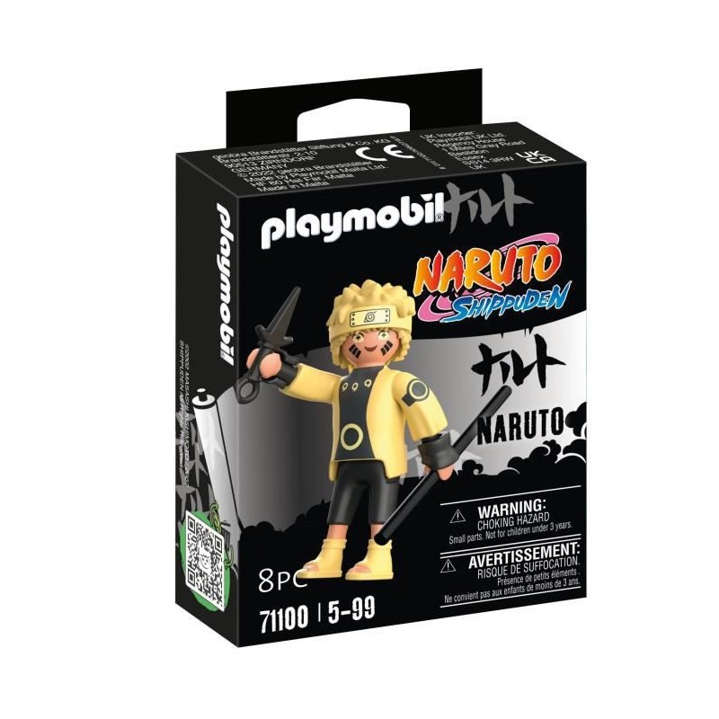 PLAYMOBIL 71100 Naruto Rikudou Sennin Mode - Naruto Shippuden - Héros issu de manga ninja