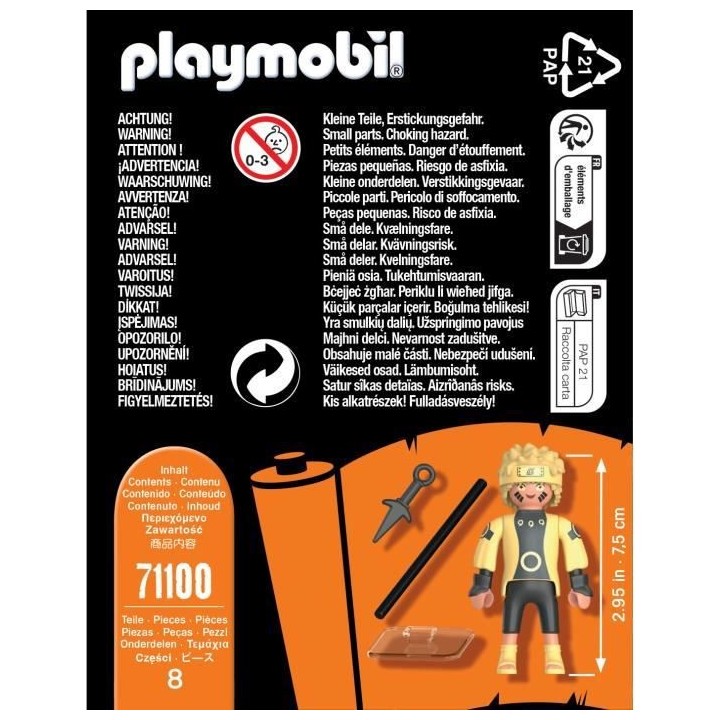 PLAYMOBIL 71100 Naruto Rikudou Sennin Mode - Naruto Shippuden - Héros