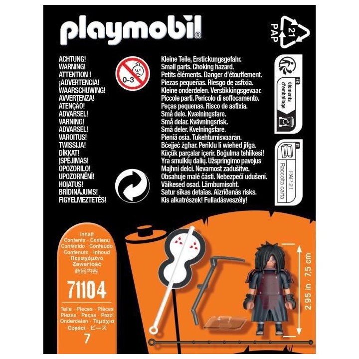 PLAYMOBIL 71104 Madara - Naruto Shippuden - Héros issu de manga ninja