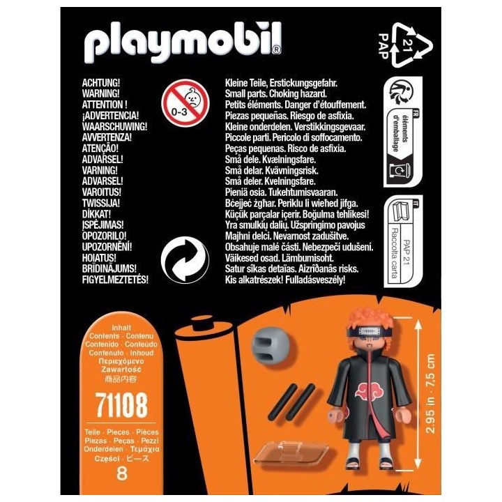 PLAYMOBIL 71108 Pain - Naruto Shippuden - Héros issu de manga ninja