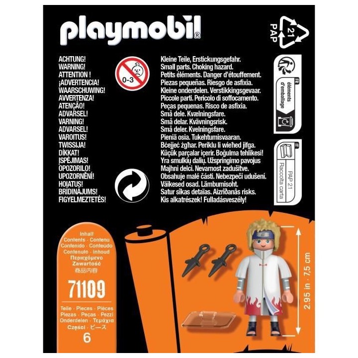 PLAYMOBIL 71109 Minato - Naruto Shippuden - Héros issu de manga ninja