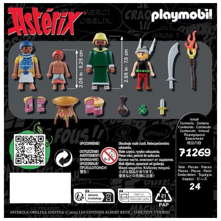 PLAYMOBIL - 71269 - Astérix : Amonbofis et le gâteau empoisonné
