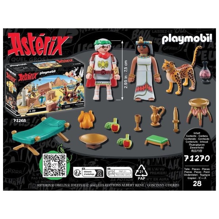 PLAYMOBIL - 71270 - Astérix : César et Cléopâtre