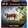 Puzzle en bois - Rectangulaire - 500 pcs - Tigre de la jungle - Adulte - 00017514