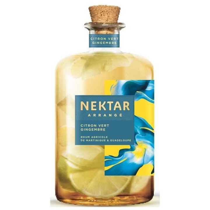 Nektar - Rhum arrangé - Citron Vert Gingembre - 28,0% Vol. - 70 cl