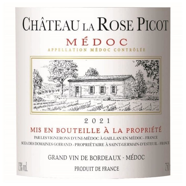 Château La Rose Picot 2021 Médoc - Vin rouge de Bordeaux