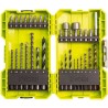 Coffret empilable de 32 accessoires RYOBI mixte perçage - vissage - boulonnage RAK32DDMIX