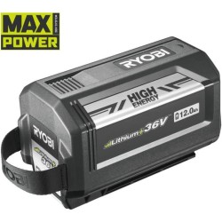 1 batterie lithium+ 36V - 12,0 Ah High Energy RYOBI MAXPOWER - gestion individuelle de charge/décharge des cellules, énergie r