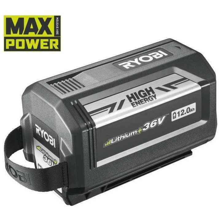 1 batterie lithium+ 36V - 12,0 Ah High Energy RYOBI MAXPOWER - gestion