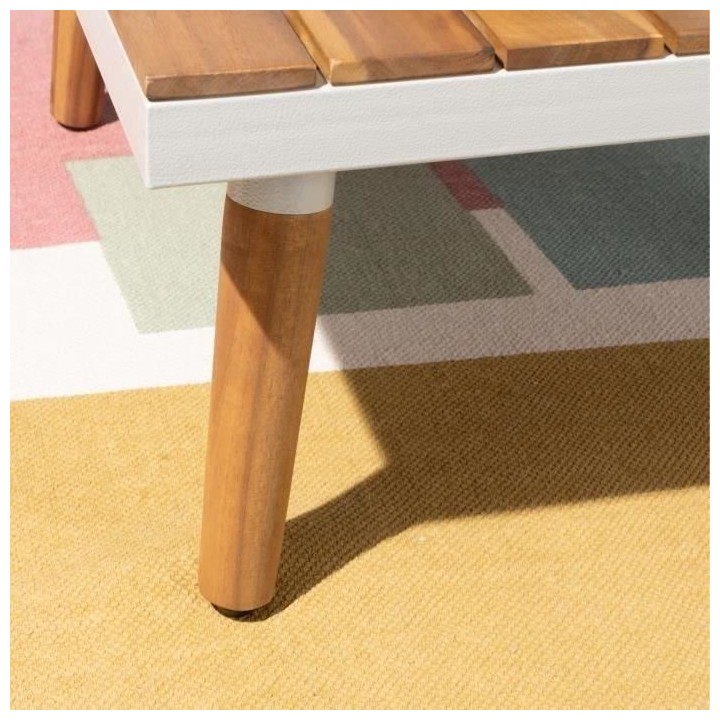 Salon de jardin en bois d'Acacia FSC avec coussins - 5 personnes - INC