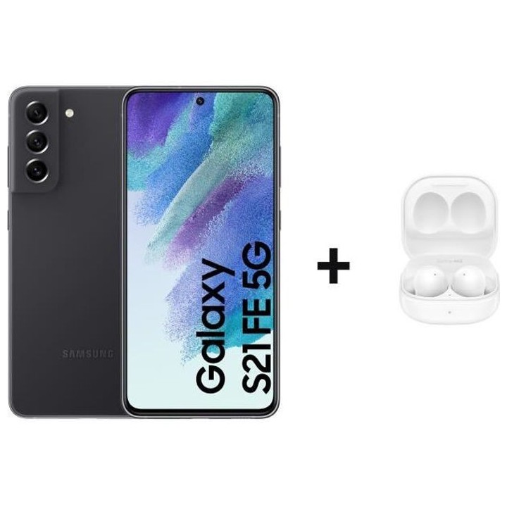 SAMSUNG Galaxy S21FE Gaphite + Buds2 Blanc