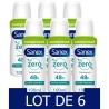 Lot de x 6 SANEX Déodorant sans sels d'aluminium Zéro 0% 48h spray compressé - 100 ml