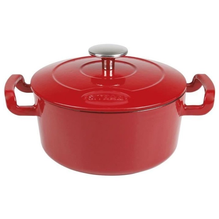 Cocotte tous feux dont induction - SITRAM - Fonte d'acier emmaillée -