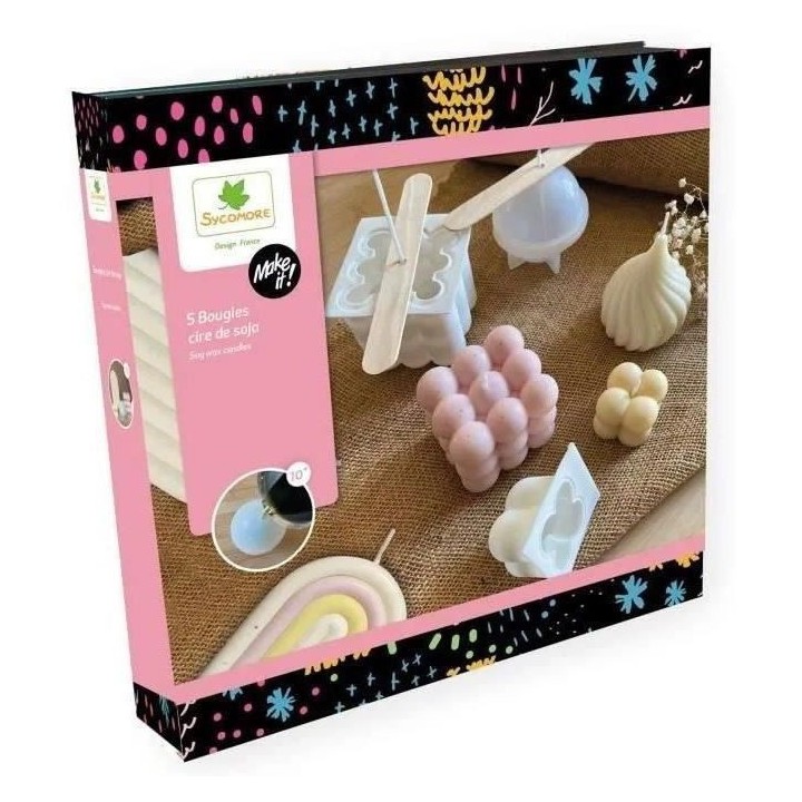 SYCOMORE - REALISE 5 BOUGIES CIRE DE SOJA