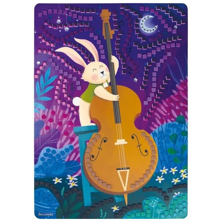 SYCOMORE - 5 TABLEAUX MOSAiQUES ANIMAUX EN FANFARE Dimensions : 24 x 3