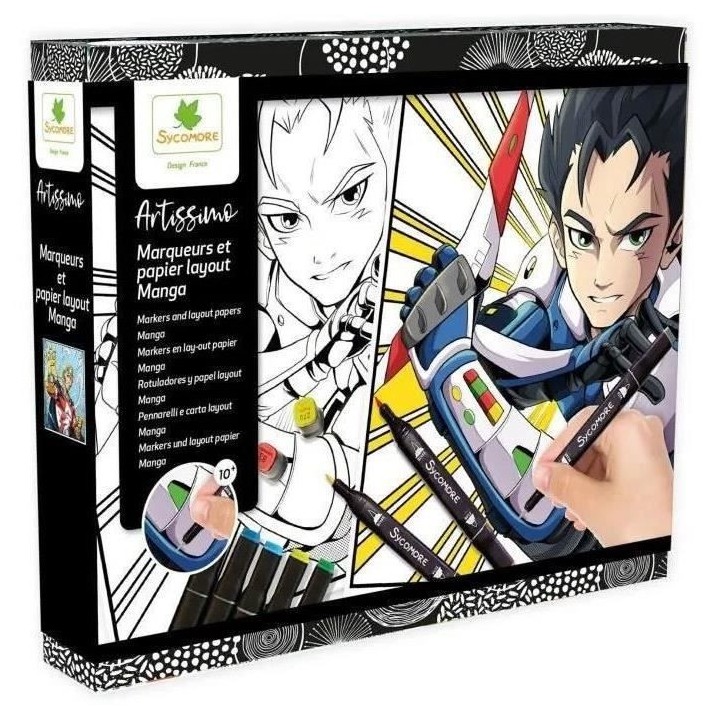 SYCOMORE - MARQUEURS ET PAPIERS MANGA GARCON