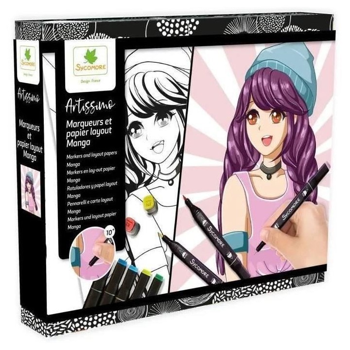 SYCOMORE - MARQUEURS ET PAPIERS MANGA GARCON