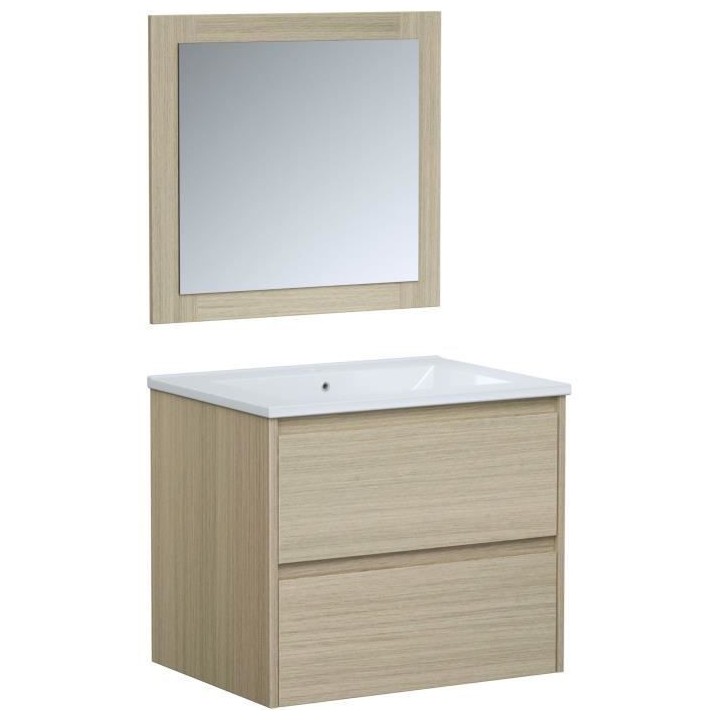 TIMBER, set de salle de bain 60, vanity+vasque+miroir