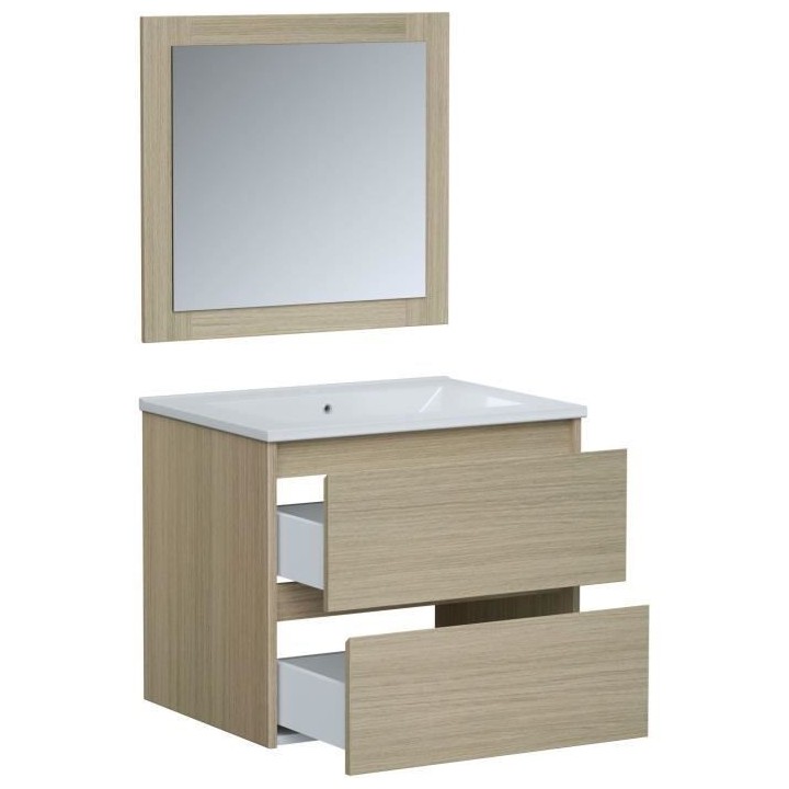 TIMBER, set de salle de bain 60, vanity+vasque+miroir