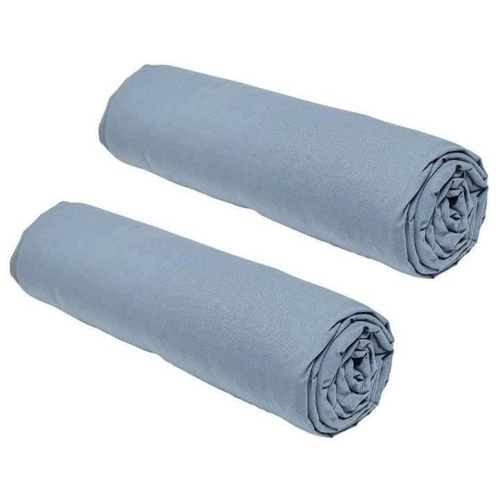 Lot de 2 draps housses TODAY Essential - 140 x 190 cm - 2 personnes -