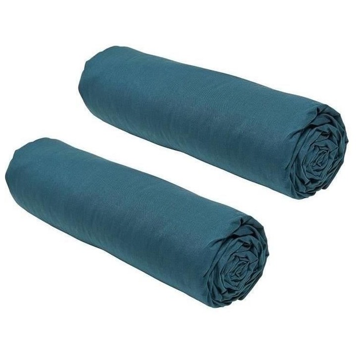 Lot de 2 draps housses TODAY Essential - 140 x 190 cm - 2 personnes -